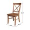 International Concepts Set of Two X-Back Chair, with Solid Wood Seat, Distressed Oak C42-613P - alternate 5